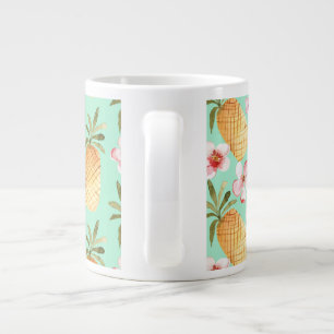 Tropiskt återtryck på mynningens bakgrund jumbo mugg