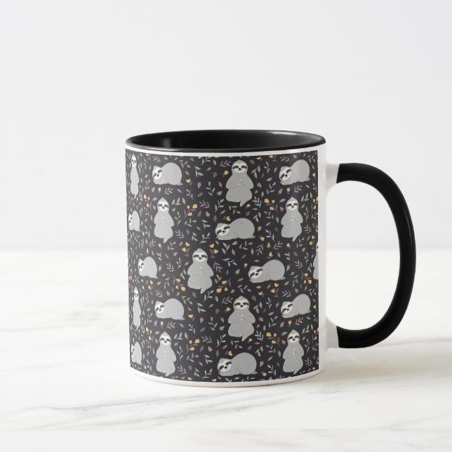 Tropiskt babySlothmönster Mugg (Höger)