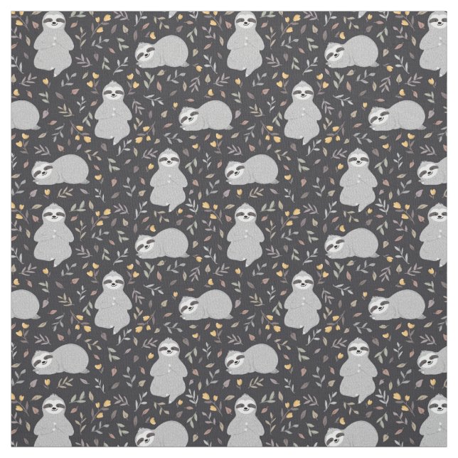 Tropiskt babySlothmönster Tyg (Provkarta)