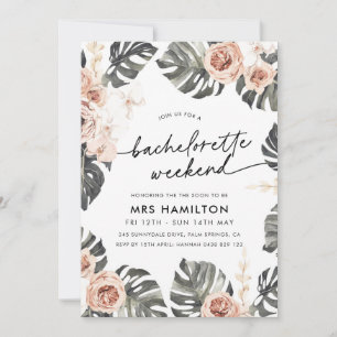 Tropiskt Bachelorette Party Helg Itinerary Inbjudningar