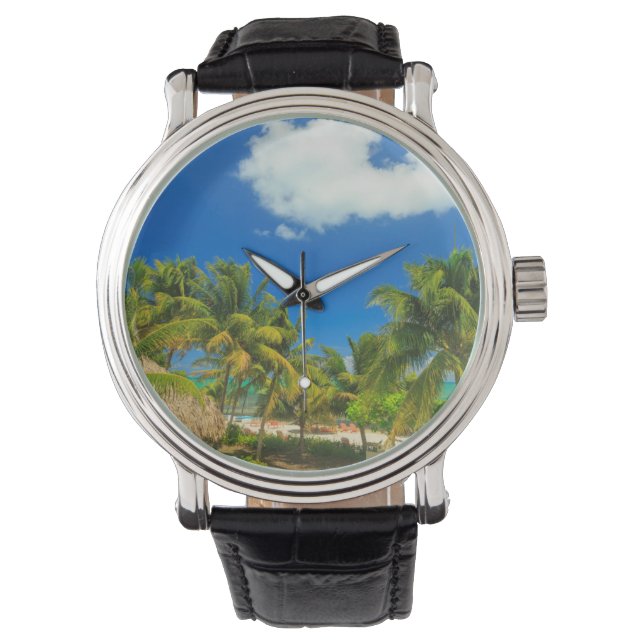 Tropiskt badort, Belize Armbandsur (Framsida)