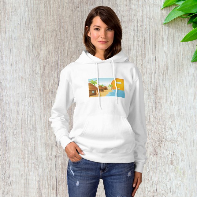 Tropiskt bågsolnedgång med tunna huts t shirt (Skapare uppladdad)