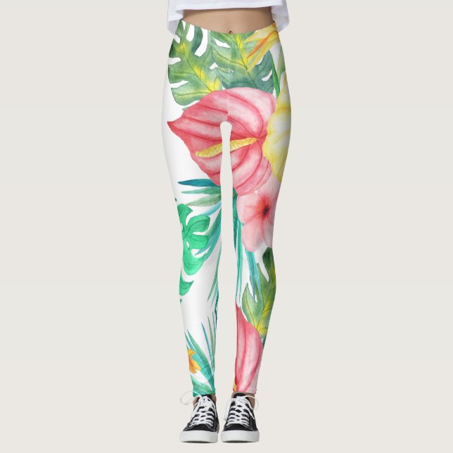 Tropiskt bågverk leggings (Framsida)