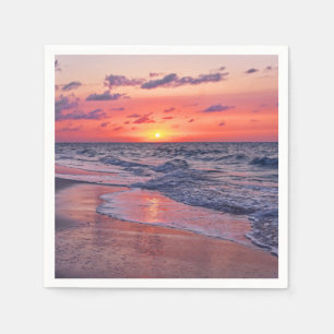 Tropiskt Bahamas Sunset Paradise Beach Pappersservett