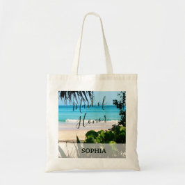 Tropiskt Beach Bridesmaid Ocean Blue Sommar Tygkasse