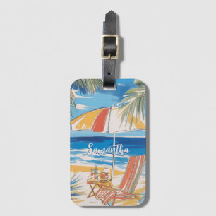 Tropiskt Beach Escape - Personlig, sommartid Bagagebricka