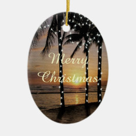 Tropiskt Beach-julprydnad Julgransprydnad Keramik