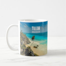 Tropiskt Beach Paradise Tulum Mexiko Kaffemugg