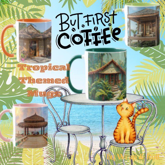 Tropiskt Beach Scene Mugg (Skapare uppladdad)