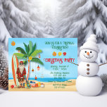 Tropiskt Beach Sommar jultomten Party Inbjudningar<br><div class="desc">Hippie Santa på en tropisk båge fick en inbjudan från Helgdag julfest med retro-prydnadsföremål,  handflatan träd och gåvor,  surfa board,  ukulele guitar och hybiscus blommor på en sandstrand. Underbar för en ö,  strand eller något varmt väder runt helgdagarna eller jul i juli!</div>