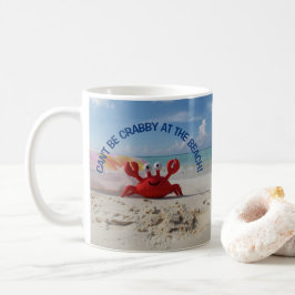 Tropiskt Beach Turcos Vatten Red Crab White Sand Kaffemugg