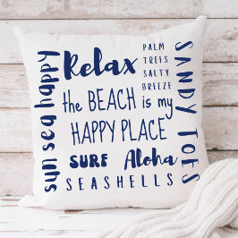 Tropiskt Beach Typography Coastal Kudde