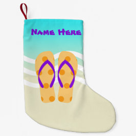 Tropiskt Beach Vinkara jul-Helgdag Liten Julstrumpa