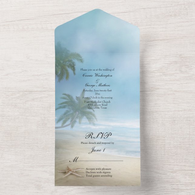 Tropiskt Beach Wedding  (Inside)