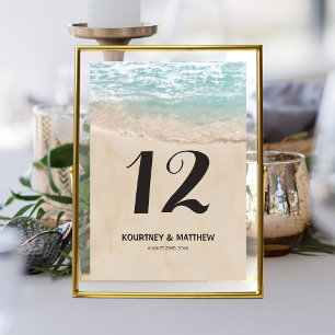 Tropiskt Beach Wedding Bordsnummer
