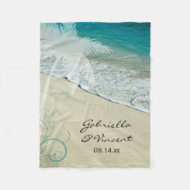 Tropiskt Beach Wedding Fleecefilt