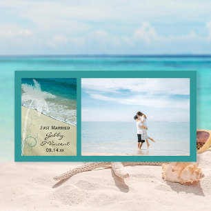 Tropiskt Beach Wedding Ny gifta Meddelande
