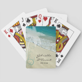Tropiskt Beach Wedding Spelkort
