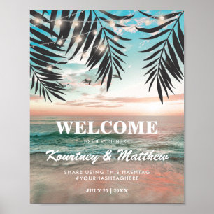 Tropiskt Beach Wedding Sträng i Ljus Poster