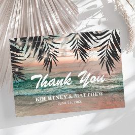 Tropiskt Beach Wedding Tack Kort