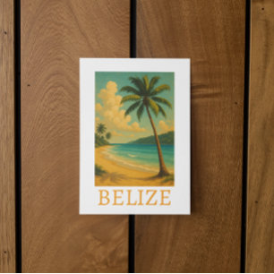Tropiskt Belize Beach Karibiskt val Vykort