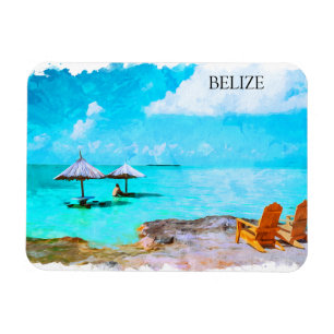 Tropiskt Belize-blottling Magnet