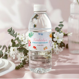 Tropiskt bihang 1:a födelsedag Party Vattenflaskor Etikett