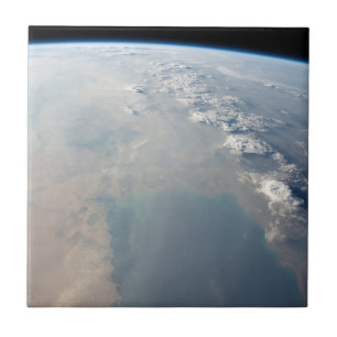 Tropiskt blå Vatten av det persiska Bukt. 2 Kakelplatta