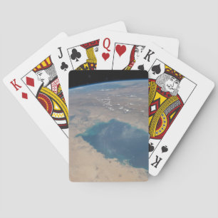 Tropiskt blå Vatten av det persiska Bukt. Casinokort