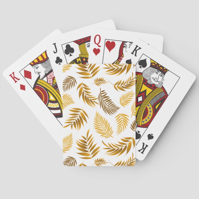 Tropiskt blad mönster 22 casinokort (Baksidan)