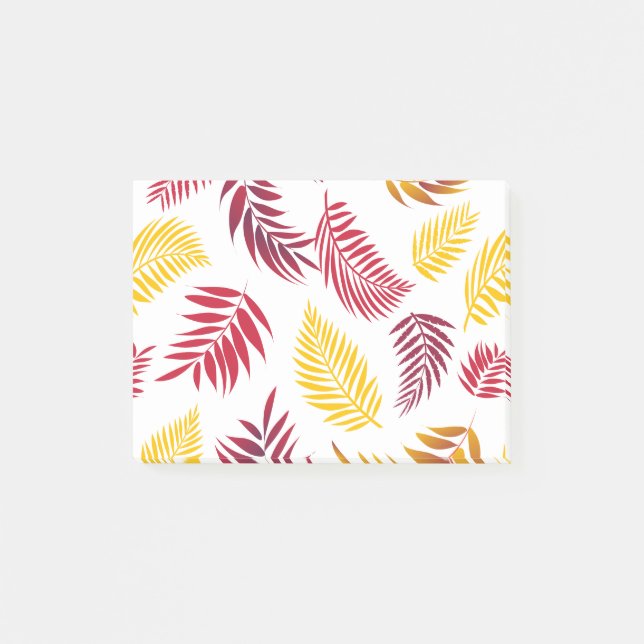 Tropiskt bladsmönster 20 post-it block (Framsida)