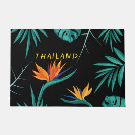 Tropiskt blått Grönt Handflatan Monogram Thailand