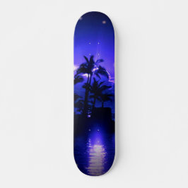 Tropiskt blått mini skateboard bräda 18,5 cm