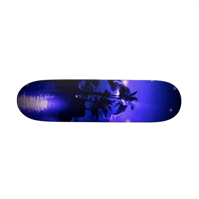Tropiskt blått mini skateboard bräda 18,5 cm (Horisontell)