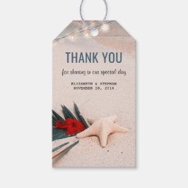 Tropiskt block för destinationsbröllop presentetikett