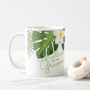 Tropiskt blom- budens mammastrandbröllop kaffemugg