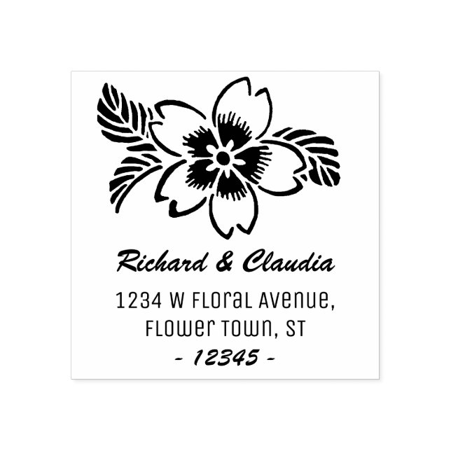 Tropiskt blomkål | NAMN RETURADRESS Stämpel (Tryck)