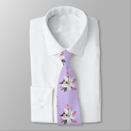 Tropiskt blomma med bin Mönster Tie Slips