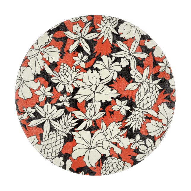 Tropiskt blomma, sömlös exotisk Mönster (Framsidan)