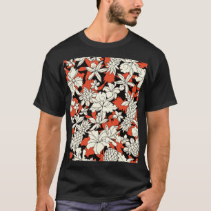 Tropiskt blomma, sömlös exotisk Mönster T Shirt