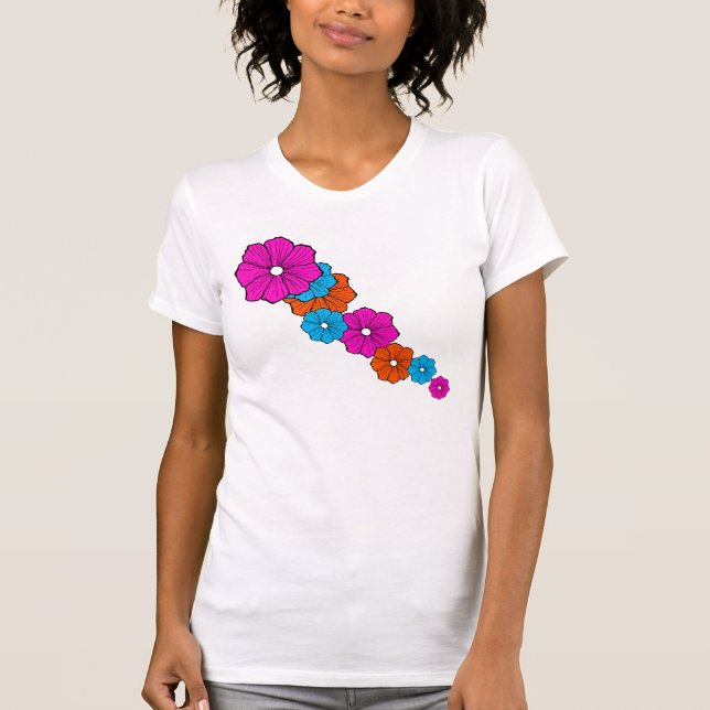 Tropiskt blomma T-Shirt (Framsida)