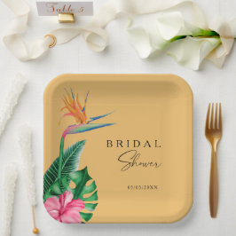 Tropiskt blommande bröllopsdusch