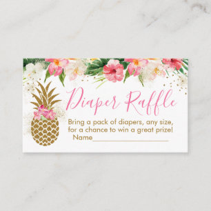 Tropiskt Blommigt för ananas - sändare - Raffle Tilläggskort