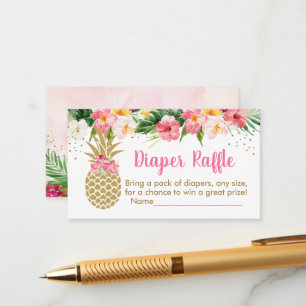 Tropiskt Blommigt för ananas - sändare - Raffle Tilläggskort