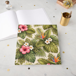 Tropiskt blommönster – Hibiskus, Monstera  Gästböcker
