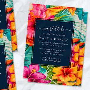 Tropiskt blomster hibiskus Vi förnyar fortfarande Inbjudningar