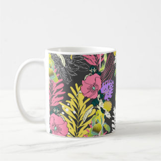 Tropiskt blomster: Original Mönster. Kaffemugg