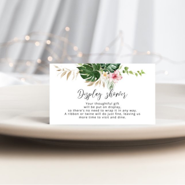 Tropiskt blomsterdisplay duschkapslingskort tilläggskort (Skapare uppladdad)