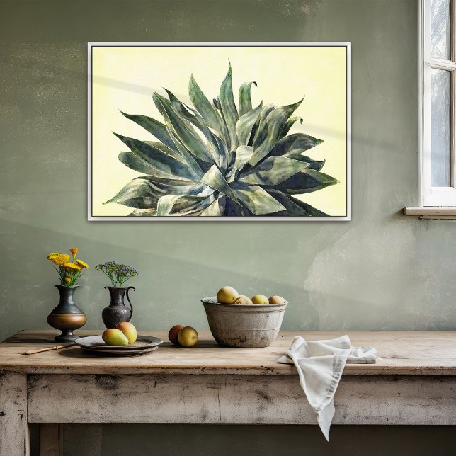 Tropiskt botaniskt akvarelltryck Modern Agave Fototryck (Skapare uppladdad)