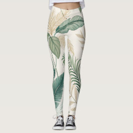 Tropiskt botaniskt sömlöst mönster för leggings